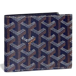 Goyard Navy and White Patterned Card Holder